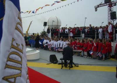 Choirs on Heli Deck