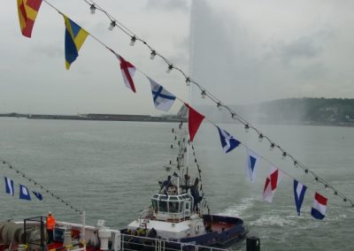 RNLI accompany us out of Dover harbour